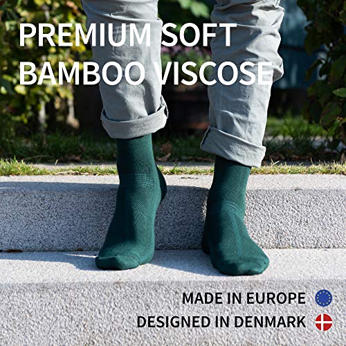 DANISH ENDURANCE Calcetines de Bambú 6 Pares (Negro, EU 35-38)