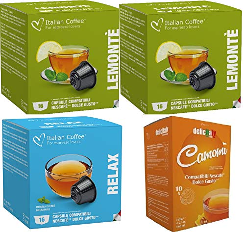 Degustación Infusiones y Tes Compatibles Dolce Gusto 64 Capsulas 3 Variedades