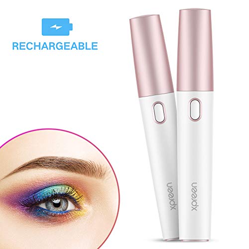 Depilador Cejas De Mujer,Xpreen Depiladora Facial Mujer,Depiladora Facial Mujer , Depiladora Mujer 2 en 1 Rasuradora Mujer para Cejas y Removedor Vellos Sin Dolor Cejas Labios Nariz Cuerpo luz led