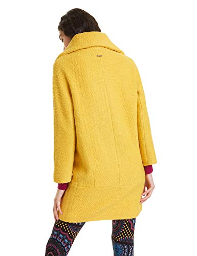 Desigual Coat Land Abrigo, Amarillo (Solar Power 8067), EU 38 para Mujer