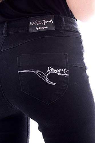 Desigual Jeans Mujer Denim Basic 2nd Skin 19wwdd09 Negro 31W