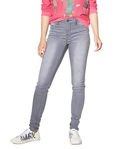 Desigual Long Trouser Sky Woman Vaqueros Skinny, Gris (Denim Light Grey 2060), 27 W para Mujer