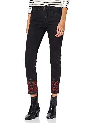 Desigual Trousers Calipso Vaqueros Slim, Azul (Denim Black Wash 5162), Keine Angabe (Talla del Fabricante: 34) para Mujer