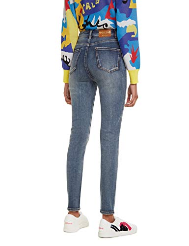 Desigual Trousers Fraternité Vaqueros Skinny, Azul (Denim Baby Blue 5034), Keine Angabe (Talla del Fabricante: 33) para Mujer