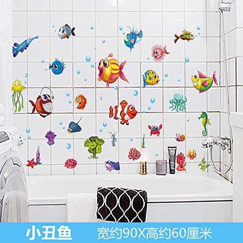 Dibujos animados oceanarium creativo baño baño azulejo decoración impermeable pegatina-Bob Esponja_Extra grande