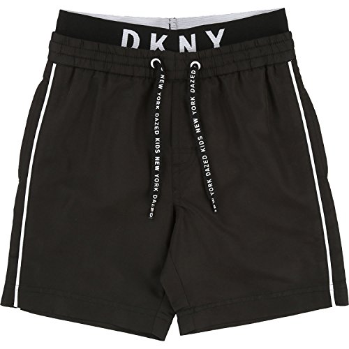 DKNY - Bañador para niño, color blanco y negro Negro 10 años