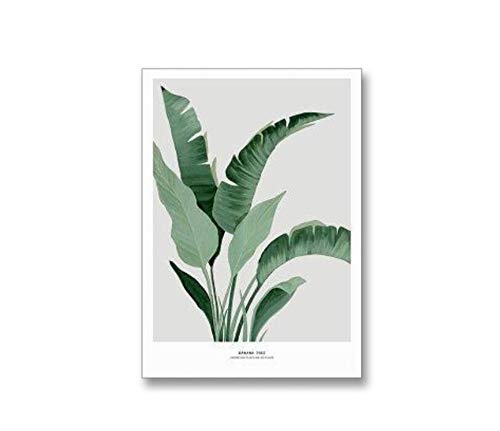 Dlfalg 4 Piezas Moderno Escandinavia Tropic Hojas Impresiones Florales Pinturas En Lienzo Pop Wall Art Pictures Para La Sala De Estar Dormitorio Decoración Para El Hogar Sin Marco40 * 50 Cm