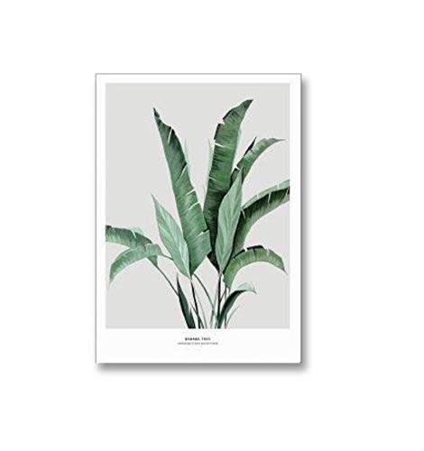 Dlfalg 4 Piezas Moderno Escandinavia Tropic Hojas Impresiones Florales Pinturas En Lienzo Pop Wall Art Pictures Para La Sala De Estar Dormitorio Decoración Para El Hogar Sin Marco40 * 50 Cm