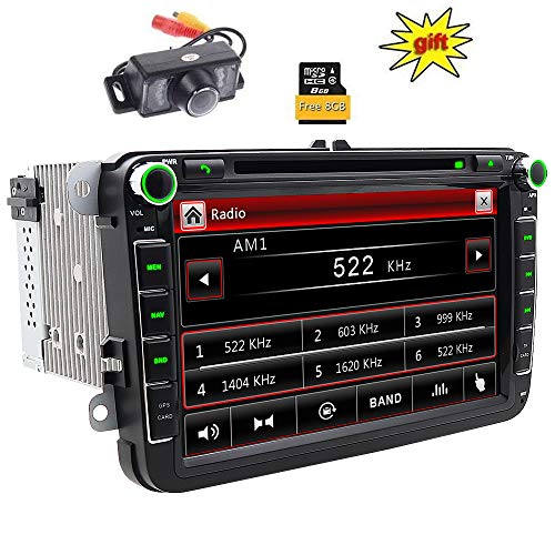 Doble DIN estéreo de 8 pulgadas pantalla táctil de DVD de coche en Dash GPS navegación USB/SD Autoradio Bluetooth Headunit para VW Golf 5 6 Polo Jetta TOURAN EOS PASSATCC TIGUAN SHARAN SCIROCCO Caddy