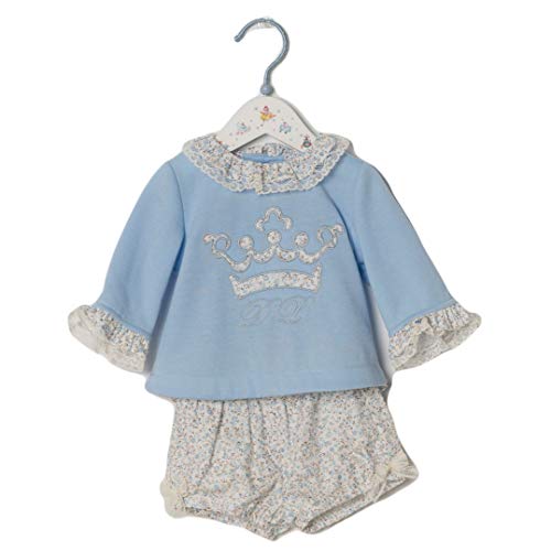 DOLCE PETIT - Conjunto Sudadera Y Braguita bebé-niños Color: Azul Talla: 1M