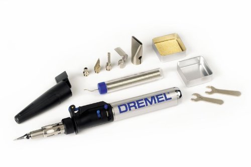 Dremel VersaTip 2000 Soldador de Butano, Incluye 6 Puntas Intercambiables y Estuche Metálico (Duración Máxima del Encendido 90 min), Encendido Eléctrico