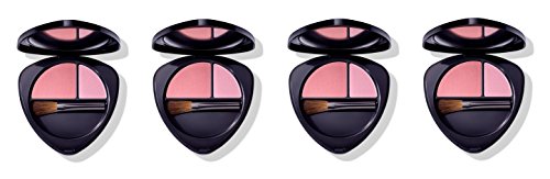 Dr.Hauschka – Blush Duo 02 Dewy Peach 4 paquetes de 5,7 g, colorete 100% natural, Pigmentos minerales, extractos de plantas officinali