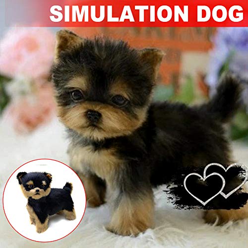 Dušial 9 Inch Realistic Dog Simulation Toy Dog Puppy Lifelike Stuffed Companion Toy Pet Dog Handcrafted Cute Simulation Pet Dog Soft Stuffed Plush Toy Puppy Stuffed Animal Kids Boys Girls Doll Gifts