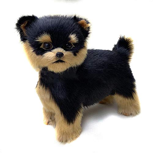 Dušial 9 Inch Realistic Dog Simulation Toy Dog Puppy Lifelike Stuffed Companion Toy Pet Dog Handcrafted Cute Simulation Pet Dog Soft Stuffed Plush Toy Puppy Stuffed Animal Kids Boys Girls Doll Gifts