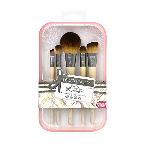 EcoTools® Start the Day Beautifully™ - Juego de brochas de maquillaje, color rosa