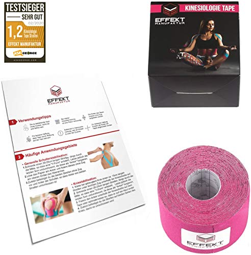 Effekt Manufaktur [5m x 5cm] Kinesiotape Vendaje Neuromuscular I Cinta Kinesiologica impermeable y elastica I Sport Kinesiology Tape