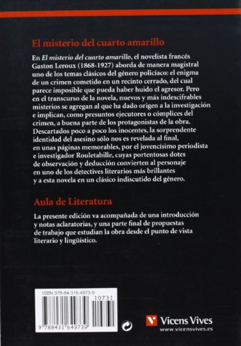 El Misterio del Cuarto Amarillo (Aula de Literatura) - 9788431649739