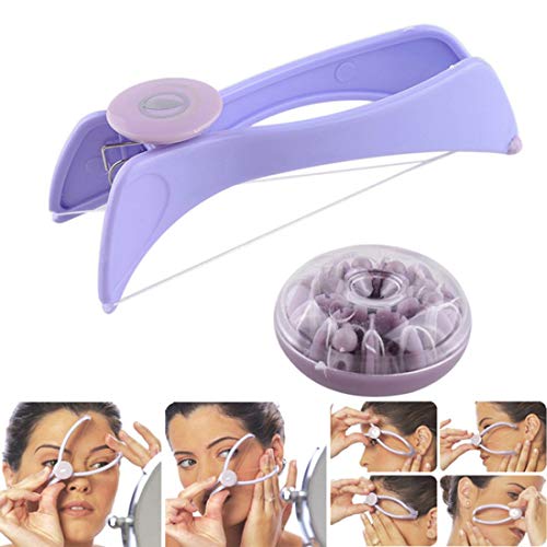 Eliminador de vello facial Defeatherer Hilo de algodón Cabello Cuerpo Cara Herramientas de depilación Hilo reemplazable Shaver-Light Purple