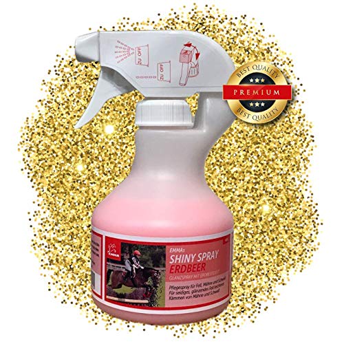 Emma ♥ Caballos Cuidado – Juego 3 piezas, caballos purpurina Spray, grasa Herradura en rosa con aroma Fresa & purpurina, crin Spray para montaje, trenzar crines y cola de pelo para caballos Box