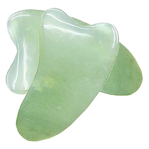 EQLEF® Jade Gua Sha Raspado Masaje herramienta hecha a mano Jade Junta Guasha, Herramientas para el Tratamiento Point Graston SPA Acupuntura Terapia de disparo en la cara Brazo Pie Cuadrado aguda