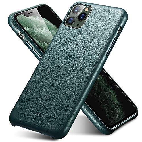 ESR Funda de Auténtico Cuero Premium Compatible con iPhone 11 Pro, Funda Fina para Teléfono de Cuero, Funda Slim, Resistente a Arañazos, Funda Protectora iPhone 11 Pro 2019 – Verde.