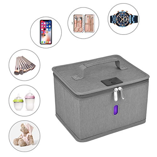 Esterilizador UV Desinfección UVC Portátil Caja Ultravioleta Lámpara 99% de Eficiencia Esterilización en 5 Minutos Utilizada Para Teléfonos Móviles Juguetes Movil Manicura etc.