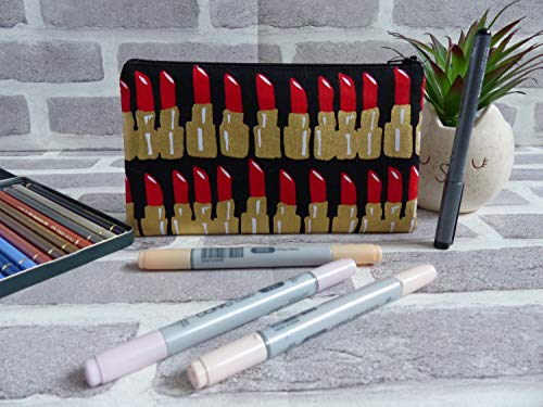 Estuche para lápiz labial, MUA, lápiz labial, lápiz labial, labios rojos, regalo para ella, regalo para novia, regalo del día de la madre, maquillaje, bonito bolso