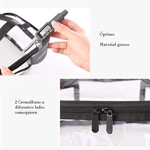 Estuche Transparente de Maquillaje Bolsa Práctica para Guardar Utensilios Cosméticos Make-up Pounches PVC Grueso Suave