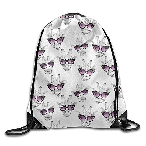 Etryrt Mochilas/Bolsas de Gimnasia,Bolsas de Cuerdas, Cool Drawstring Backpack Cute Giraffe Art Design Print Drawstring Backpack Rucksack Shoulder Bags Gym Bag