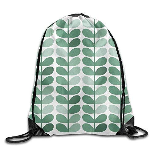 Etryrt Mochilas/Bolsas de Gimnasia,Bolsas de Cuerdas, Green Pattern Leaf Print Drawstring Backpack Rucksack Shoulder Bags Gym Bag Sport Bag