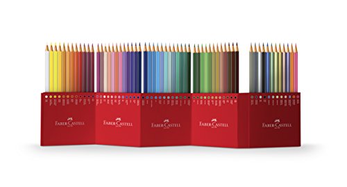 Faber-Castell 111260 - Estuche-soporte de cartón con 60 lápices de colores, multicolor