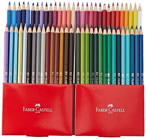 Faber-Castell 111260 - Estuche-soporte de cartón con 60 lápices de colores, multicolor