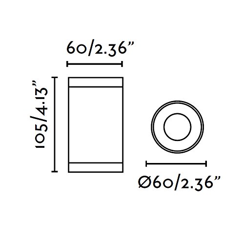 Faro Barcelona 71374 - OLOT Plafón, 35W, cuerpo de aluminio y cristal transparente, color gris