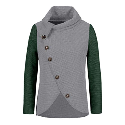 FELZ 2019 Moda Sudadera Caliente Mujer De Manga Larga Otoño e Invierno Pullover Suéter Irregular Prendas de Punto Collar de la Pila Jersey Suelto Abrigo Tallas Grandes Blusa Camisas