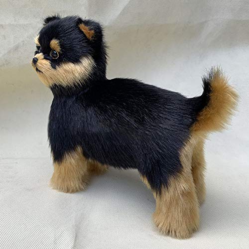 FinWell Realistic Yorkie Dog Simulation Toy Dog Puppy Lifelike Stuffed Companion Toy Pet Dog Handcrafted for Kids