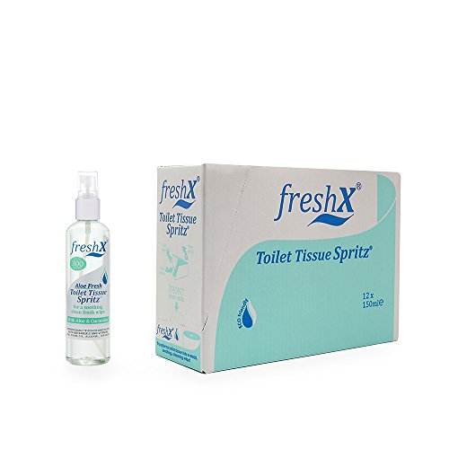 FreshX ‘Aloe Fresh’ - Spray para papel higiénico, Pack de 12