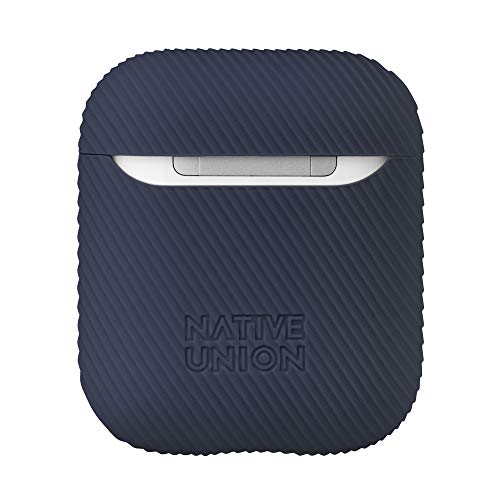 Funda Curva NATIVE UNION para AirPods - Elegante Funda con Textura de Silicona, Compatible con AirPods de Gen. 1 y Gen. 2 (Navy)