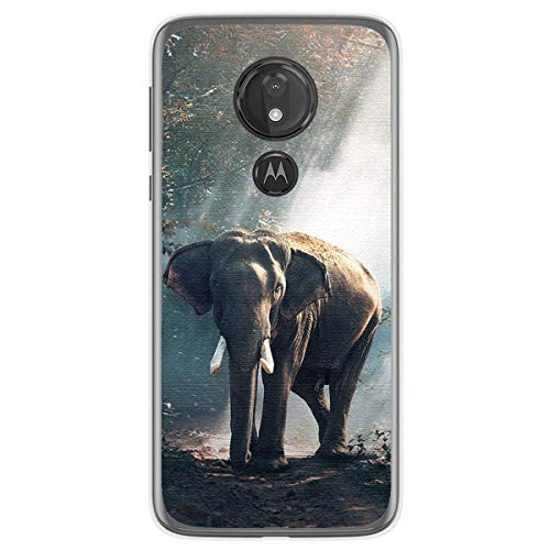 Funda Gel TPU para Motorola Moto G7 Power diseño Elefante Dibujos