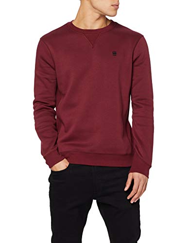 G-STAR RAW Premium Basic Sudadera, Rojo (Port Red C235-4608), Small para Hombre