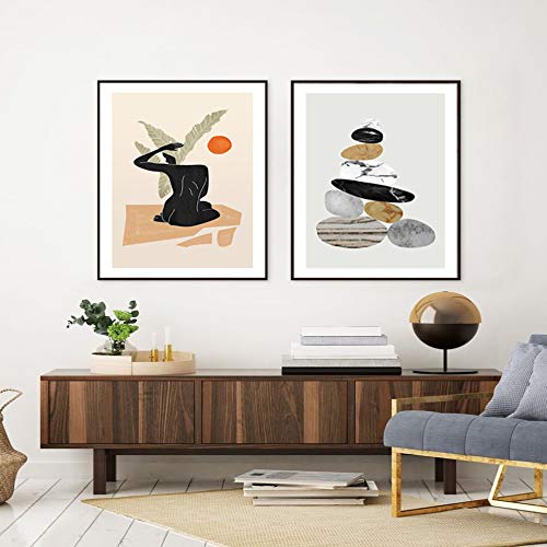 Galería de pintura de lienzo geométrico abstracto Nordic Poster Print Interior Decoración del hogar 60x90cm