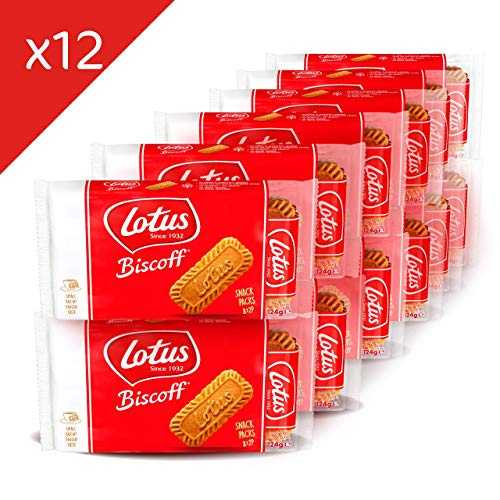 Galleta caramelizada Lotus Biscoff - 12 paquetes de 124 gr. (Total: 1488 gr.)