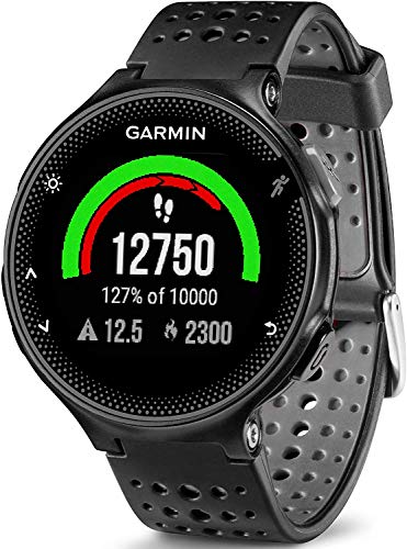 Garmin Forerunner 235 - Reloj con pulsómetro en la muñeca, unisex, color negro y gris, talla única