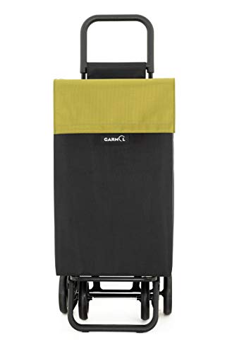 Garmol Carro Compra, Negro/Verde, 48L