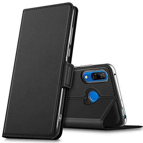 GEEMAI Diseño para Huawei P Smart Z/Honor 9X Funda, Protectora PU Funda Multi-ángulo a Prueba de Golpes y Polvo a Prueba de Silicona con Soporte Plegable Apto para Huawei P Smart Z/Honor 9X. (Negro)