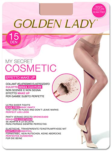 Goldenlady Mysecret 15 Cosmetic Medias, 15 DEN, Transparente (Melon 001a), X-Large (Talla del fabricante: 5 – XL) para Mujer