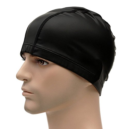 Gorro de Natación, Avril Tian Impermeable Sombrero de Pelo Largo de Sombrero de Cabeza Unisex de Recubrimiento de PU para Mujeres y Hombres para Deportes Acuáticos