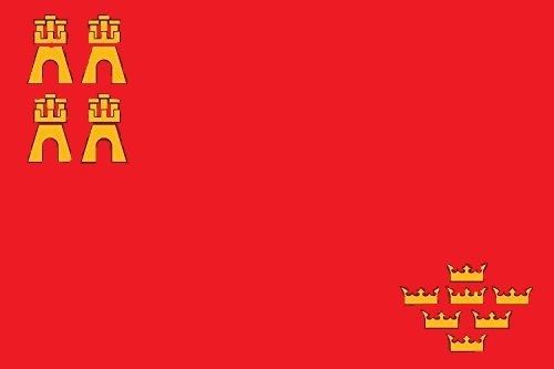 Gran Bandera de Murcia 150 x 90 cm Satén Durabol