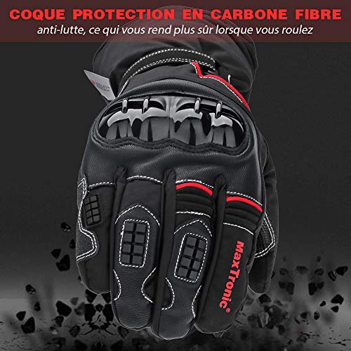 Guantes de moto invierno, guantes de Scooter cálidos Thinsulate 3M Pantalla táctil impermeable a prueba de viento para hombres Mujeres Guantes de moto Guantes resistentes al desgaste de motocicletas