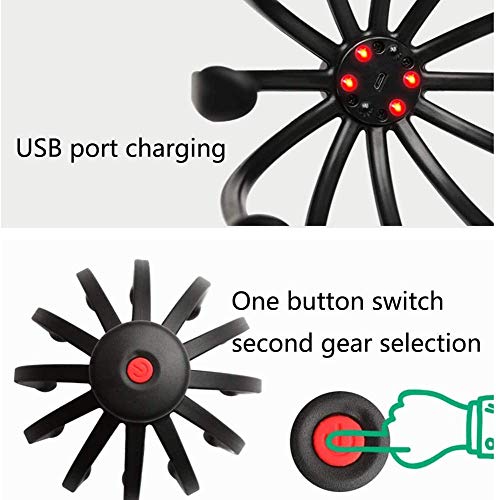 Hammer Eléctrica Masaje del Cuero cabelludo con 2 Modos de vibración y la función de Apagado automático, Recargable Cabeza masajeador USB Manos Libres for una Profunda relajación, Alivio de tensión y