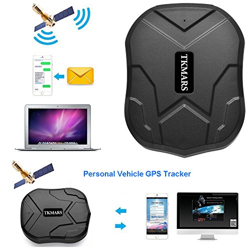 Hangang Localizador gps para coche , GPS Tracker APP / Sitio web posición en tiempo real Antirrobo GPS Localizador para Vehículos fuerte imán y 5000 mAh recargable impermeable GPS Tracker